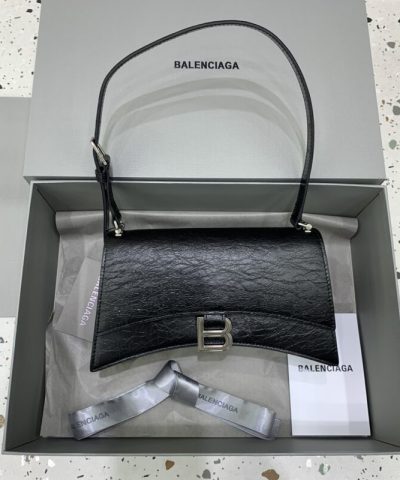 Replica Balenciaga Crush Small Black Silver - affordable designer bags