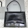 Replica Balenciaga Crush Large Black Silver - ultra-realistic fake purse