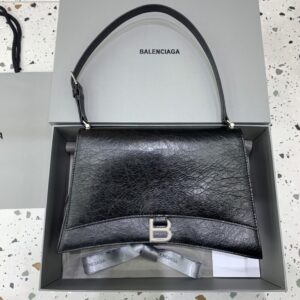 Replica Balenciaga Crush Large Black Silver - ultra-realistic fake purse