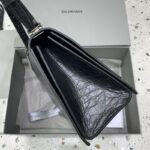 Replica Balenciaga Crush Large Black Silver - premium superclone handbag