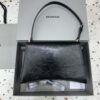 Replica Balenciaga Crush Large Black Silver - premium superclone handbag