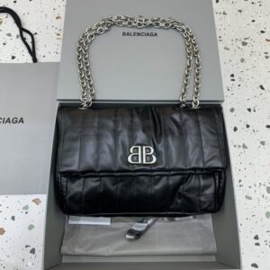 Replica Balenciaga Monaco Black Silver - high-end replica designer purse