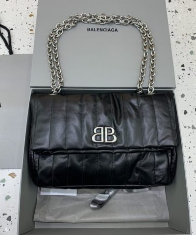 Replica Balenciaga Monaco Black Silver - high-end replica designer purse