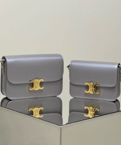 Fake Celine Triomphe Mini Grey - elite factory replica handbag