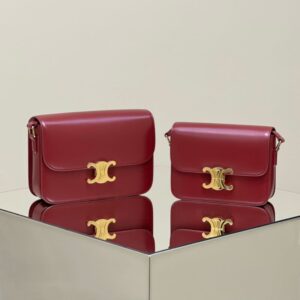 Fake Celine Triomphe Mini Bordeaux - top-grade luxury bag dupe