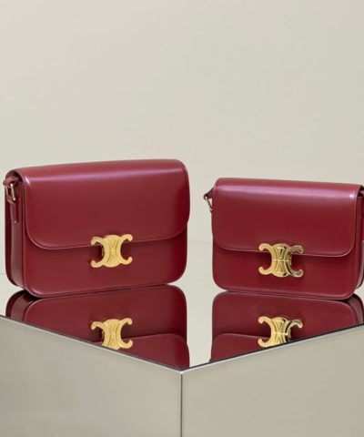 Fake Celine Triomphe Mini Bordeaux - top-grade luxury bag dupe