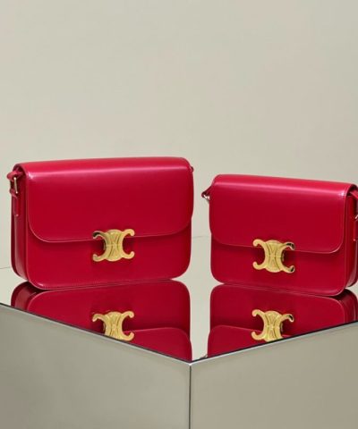 Fake Celine Triomphe Mini Red - high-quality designer bag dupe