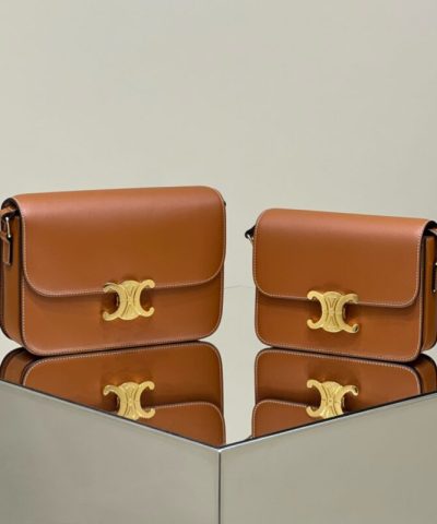 Fake Celine Triomphe Mini Brown - 1:1 premium replica handbag