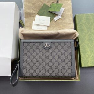 Replica Gucci G Ophidia Clutch Grey - designer handbag clone