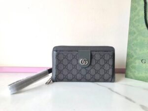 Fake Gucci Ophidia GG Wallet Grey - ultra-realistic fake purse