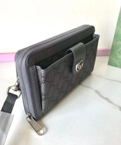 Fake Gucci Ophidia GG Wallet Grey - high-end replica designer purse