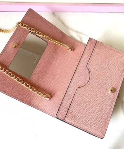Replica Gucci GG Marmont Chain Bag Pink - best quality fake designer bag