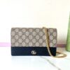 Fake Gucci GG Marmont Chain Bag Black - high-end replica designer purse