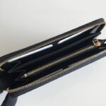 Replica Prada Saffiano Long Zipper Wallet Black