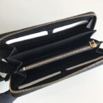 Replica Prada Saffiano Long Zipper Wallet Black - affordable luxury replica bag