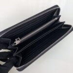 Replica Prada Saffiano Long Wallet Black Silver - affordable luxury replica bag