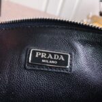 Replica Prada Large Pouch White Line - 1:1 premium replica handbag
