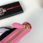 Replica Prada Saffiano Long Zipper Wallet Pink - 1:1 premium replica handbag