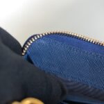 Replica Prada Saffiano Long Zipper Wallet Blue - top-grade luxury bag dupe