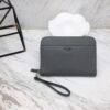 Fake Prada Saffiano New Pouch Grey - best quality fake designer bag