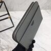 Fake Prada Saffiano New Pouch Grey - ultra-realistic fake purse