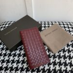Replica Bottega Veneta Intrecciato Portemonnee Rood - hoogwaardige designertas dupe