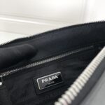 Replica Prada Saffiano Pouch Silver