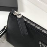 Replica Prada Saffiano Pouch Silver