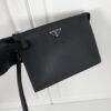 Fake Prada Saffiano Pouch Silver - high-end replica designer purse