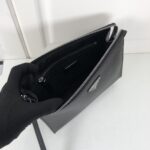 Replica Prada Saffiano Pouch Silver - affordable luxury replica bag