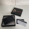 Replica Prada Saffiano Wallet Black Silver - high-end replica designer purse