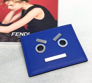 Replica Fendi Card Holder Blue - ultra-realistic fake purse