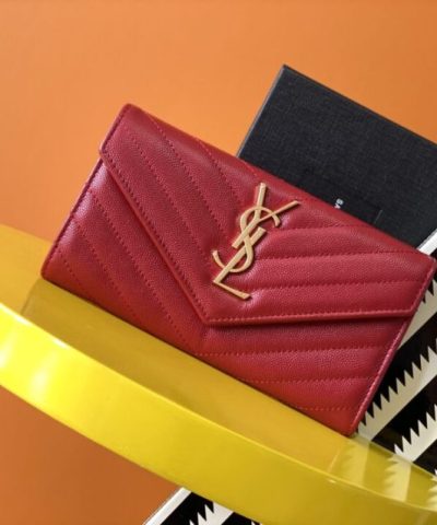 Yves Saint Laurent Large Flap Wallet - best quality fake designer bag