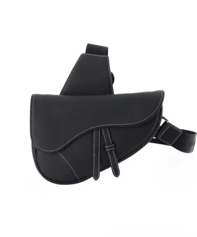 Replica Dior Saddle Bag Black Calfskin - best quality fake designer bag
