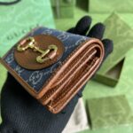Replica Gucci Horsebit 1955 Wallet Denim Blue - top-grade luxury bag dupe