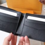 Louis Vuitton Slender Wallet Full Black - elite factory replica handbag