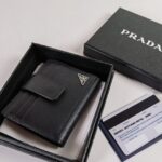 Replica Prada Saffiano Two Fold Compact Wallet - designer handbag clone