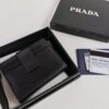 Fake Prada Saffiano Two Fold Wallet Silver - affordable luxury replica bag