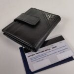 Replica Prada Saffiano Two Fold Wallet Silver