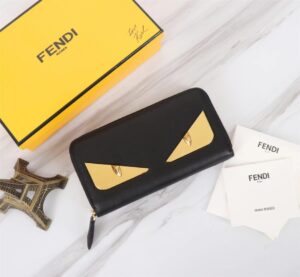 Replica Fendi Yellow Eyes Wallet - top-grade luxury bag dupe