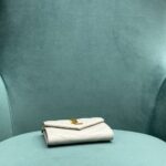 Yves Saint Laurent Chain Wallet White - designer handbag clone