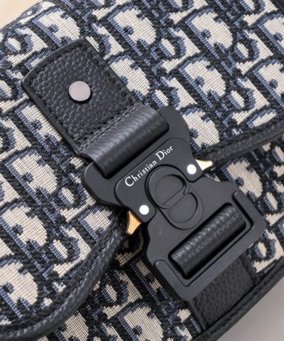 Fake Dior Mini Gallop Bag With Strap White Canvas - best quality fake designer bag