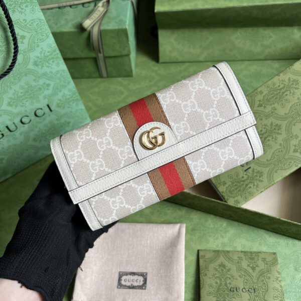 Replica Gucci  Ophidia Long Wallet White - affordable designer bags