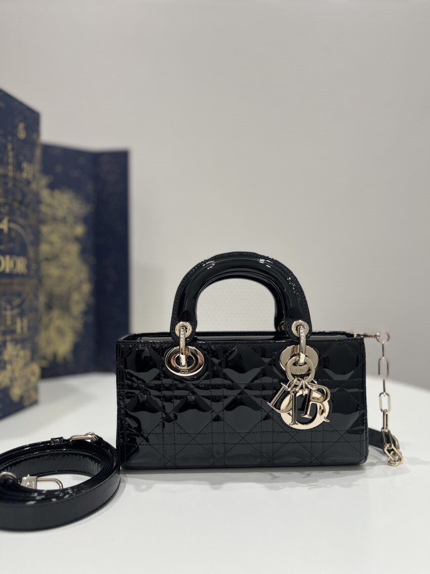 Replica Dior Lady D-Joy Bag Patent Black - affordable designer bags Replica Dior Lady D-Joy Bag Patent Black - affordable designer bags
