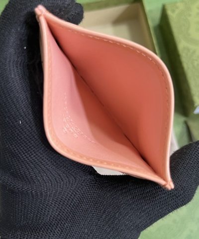 Fake Gucci Marmont Card Holder Pink - high-end replica designer purse
