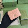 Fake Gucci Marmont Card Holder Pink - premium superclone handbag
