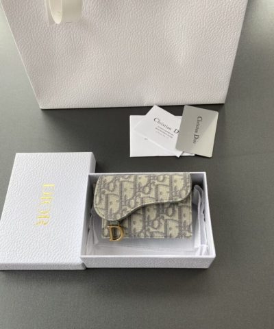 Fake Dior Bloom Card Holder Beige - high-end replica designer purse