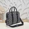 Fake Dior Oblique Briefcase White - premium superclone handbag