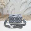 Fake Dior Lingot 22 Diamond Grey - premium superclone handbag