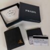 Fake Prada Saffiano Short Wallet Golden - ultra-realistic fake purse